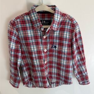 Scotta Spanish brand Kids Red and Blue Plaid Button Down Shirt